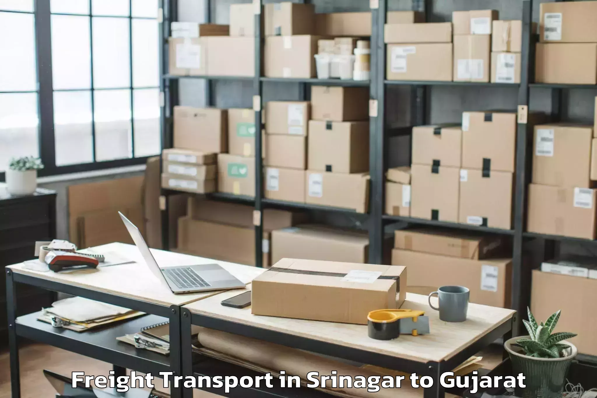 Professional Srinagar to Dahej Freight Transport